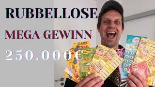 Rubbellose Mega GEWINN 250.000€ kann das wirklich sein Der Rubbeltest wird es zeigen Dank Krügerrand