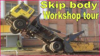 Work shop tour of mini skip builder van Waste industry channel