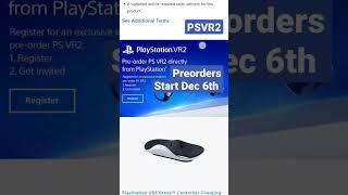 [PS5] PSVR2: Preorders Start December 6th