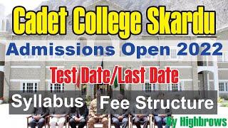 Cadet College Skardu Admission 2022 || HIGHBROWS FORCES ACADEMY