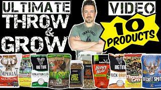 Ultimate Throw & Grow Food Plot Video! Comparing 10 No Till Products to Best Attract Deer PART 1