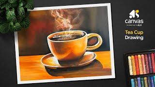 Oil Pastel Realistic Drawing / Oil Pastel Drawing / Realistic Drawing with Oil Pastel / Cup Drawing