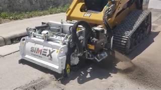 Simex PLC 40 road planer with conveyor belt for skid steer loaders - road milling