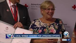 Local woman honored for lifesaving efforts