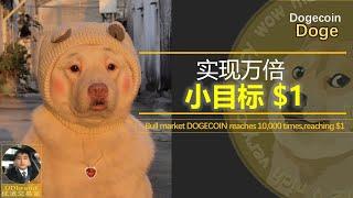 本次牛市狗狗币DOGECOIN是否能成为万倍币？小目标$1 #比特币牛市 #doge