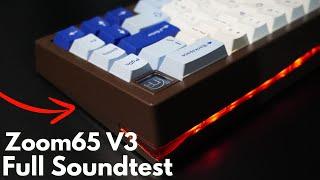Zoom 65 V3: Full Soundtest using ALL 7 Mounting Points! Foam vs No Foam! 4 Different Switches!