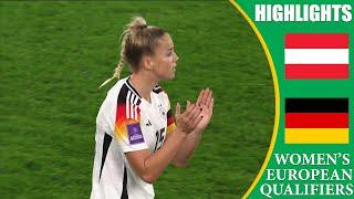 Austria vs Germany || HIGHLIGHTS || Women's Euro 2025 Qualifiers