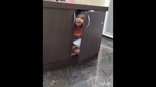 #naughy pranav #video #hiding in the wooden shelf box funny moments #video 