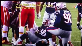 Travis Kelce #87 KC Chiefs unsportsmanlike conduct on Kyle Van Noy #53