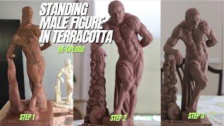 Standing figure sculpture in Terracotta