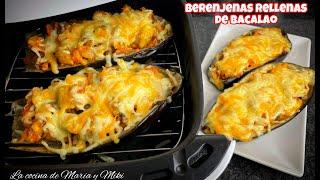 BERENJENAS RELLENAS DE BACALAO  En Airfryer 