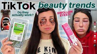 Testing 5 VIRAL TikTok BEAUTY TRENDS for a week… rosemary water & grande lash actually work?