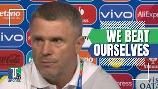 Serhiy Rebrov FRUSTRATED after Ukraine's multiple MISTAKES against Romania in UEFA Euro defeat