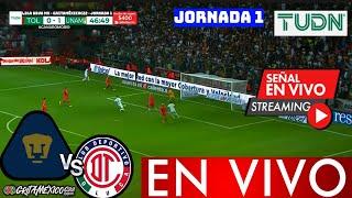 DONDE VER PUMAS vs TOLUCA EN VIVO | JORNADA 1 Clausura 2022 |  TUDN | Previa