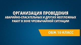 Организация проведения аварийно-спасательных и других неотложных работ в зоне чрезвычайной ситуации