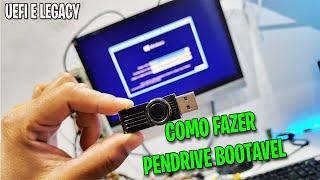 COMO FAZER UM PENDRIVE BOOTÁVEL PARA BIOS UEFI E LEGACY E CONFIGURANDO O BOOT  NO PC OU NOTEBOOK