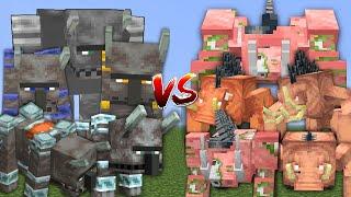 ALL RAVAGERS vs HOGLINS in Minecraft Mob Battle