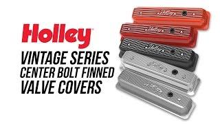 Holley Vintage Series Center Bolt Finned Valve Covers