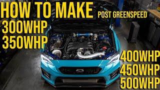 How to Make "X" Horsepower in a Subaru WRX STI (Post Green Speed)