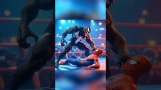 Spider-Man  Venom superman fight #cat #marvel #shorts #spiderman