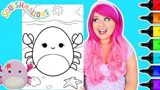 Coloring Squishmallows Cailey the Crab Coloring Page | Ohuhu Art Markers