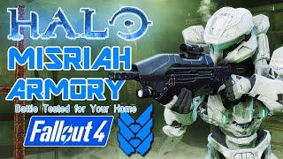 FALLOUT 4 - MISRIAH ARMORY - AMAZING HALO RECREATED WEAPONS - Halo Weapons & Armor Mods In Fallout 4