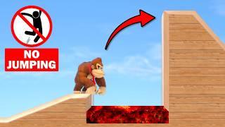 Can Donkey Kong make this Challenge WITHOUT JUMPING?