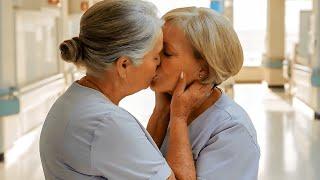 Older Nurses Over 50 in Love | Lesbian Kissing Video