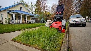 He Was EMBARRASSED By His TALL Yard So I MOWED & EDGED It To Perfection