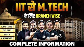 M.Tech Admissions in IITs | Branch Wise Total Seats, Cutoff | Fees & Placement | Full Details