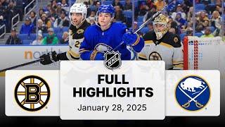 NHL Highlights | Bruins vs. Sabres | January 28, 2025