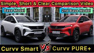 Tata Curvv Smart vs Pure Plus Model Comparison  Price & Features Detailed Comparison 