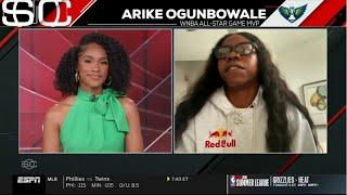 ESPN SC| Arike Ogunbowale get brutally honest about Caitlin Clark after WNBA All-Stars beat Team USA