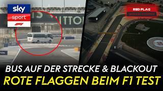 Bus auf der Strecke & Stromausfall!  | Die kuriosen Roten Flaggen bei den F1-Tests in Bahrain