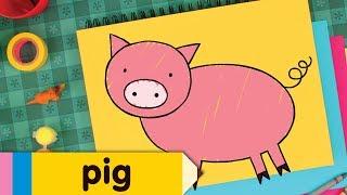 How To Draw A Pig | Simple Drawing Lesson for Kids | Step By Step