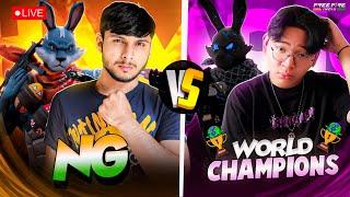 NG   vs WORLD CHAMPIONS  + GUILD TEST FOR MOBILE & PC #nonstopgaming -free fire live