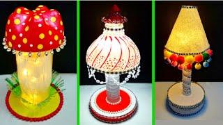 3 Handmade Lamp/Lampshade made With recycled Plastic Bottle| Best out of waste room decoration idea