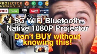 5g wifi bluetooth native 1080p projector review: roconia 12000lm full hd movie projector with projec