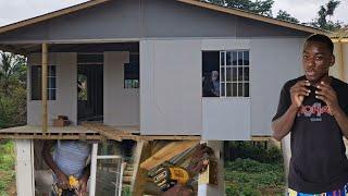 Update on my sister's house in Westmoreland | Installation of windows and doors | work continues