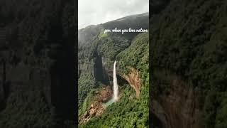 A famous waterfall in Shillong Nohkalikai Waterfall. #waterfall #sikkim #shillong #meghalaya #travel