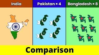 India vs 4 pakistan vs 8 Bangladesh | India vs Pakistan×4 vs Bangladesh×8 | Comparison | Data Duck