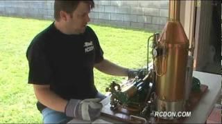 Vertical Steam Boiler & PM Research 6CI Steam Engine Demo