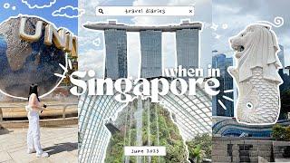 singapore travel vlog  𖤐 𓈒࣪ ⊹ ⇢  universal studios, merlion, gardens by the bay + more!