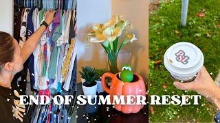 End of Summer RESET | closet cleanout, October goals, & first PSL of the season