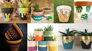 How to #DIY Flower Pot Plant Painting. Pot Painting Idea. Pot Painting Design. Part 3