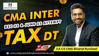 CMA Inter || TAX DT || Lecture -17 || Ch-1 || Basic Concept || CA CS CMA Bharat Runiwal