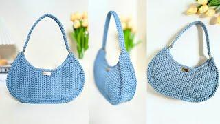 Trendy Crochet Bag TUTORIAL | Baguette Bag