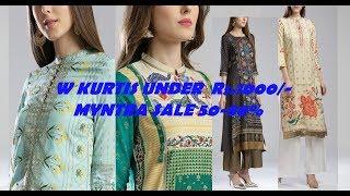 W KURTIS UNDER Rs. 1000/- MYNTRA BLOCKBUSTER RETURNS / SALE 2018 / 50-80% OFF