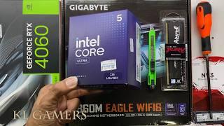 intel Core ULTRA 5 235 GIGABYTE B860M EAGLE WIFI ZOTAC RTX4060 Gaming PC Build