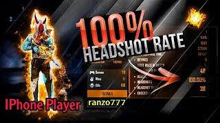 100% HEADSHOT RATE + Settings ️ IPhone 6s Plus Free fire 